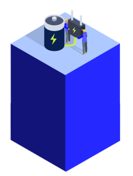 Graphical depiction of battery pillar