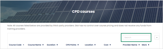 CPD Course page screenshot